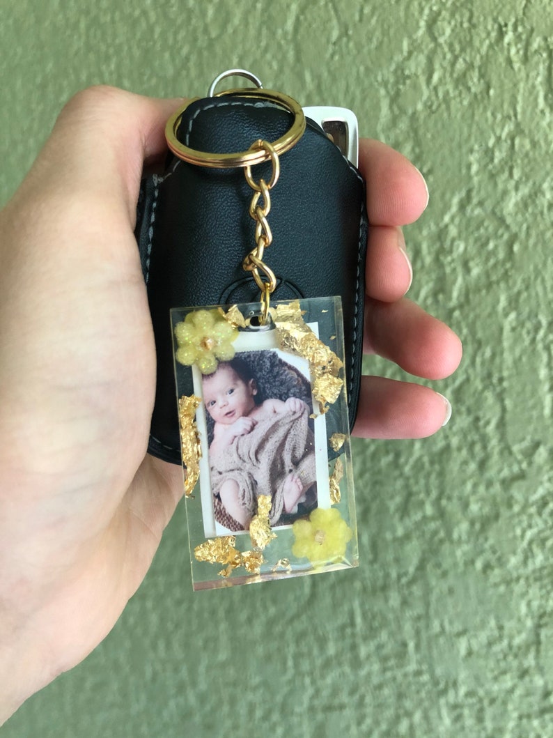 Photo Keychain Resin Photo Keychain Picture Keychain Etsy