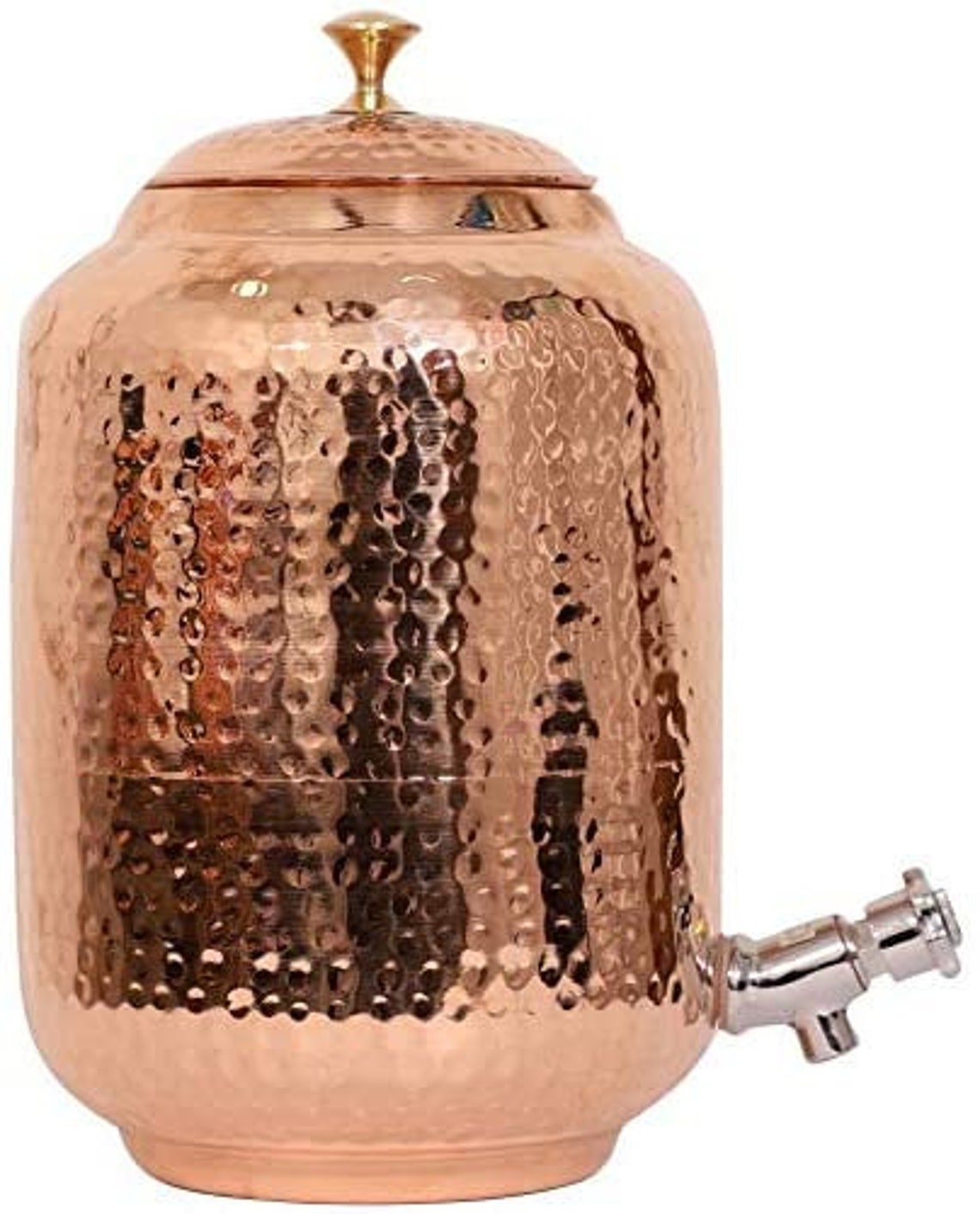 Copper 4 Ltr Water Dispenser/tank Natural Copper Hammered Etsy UK