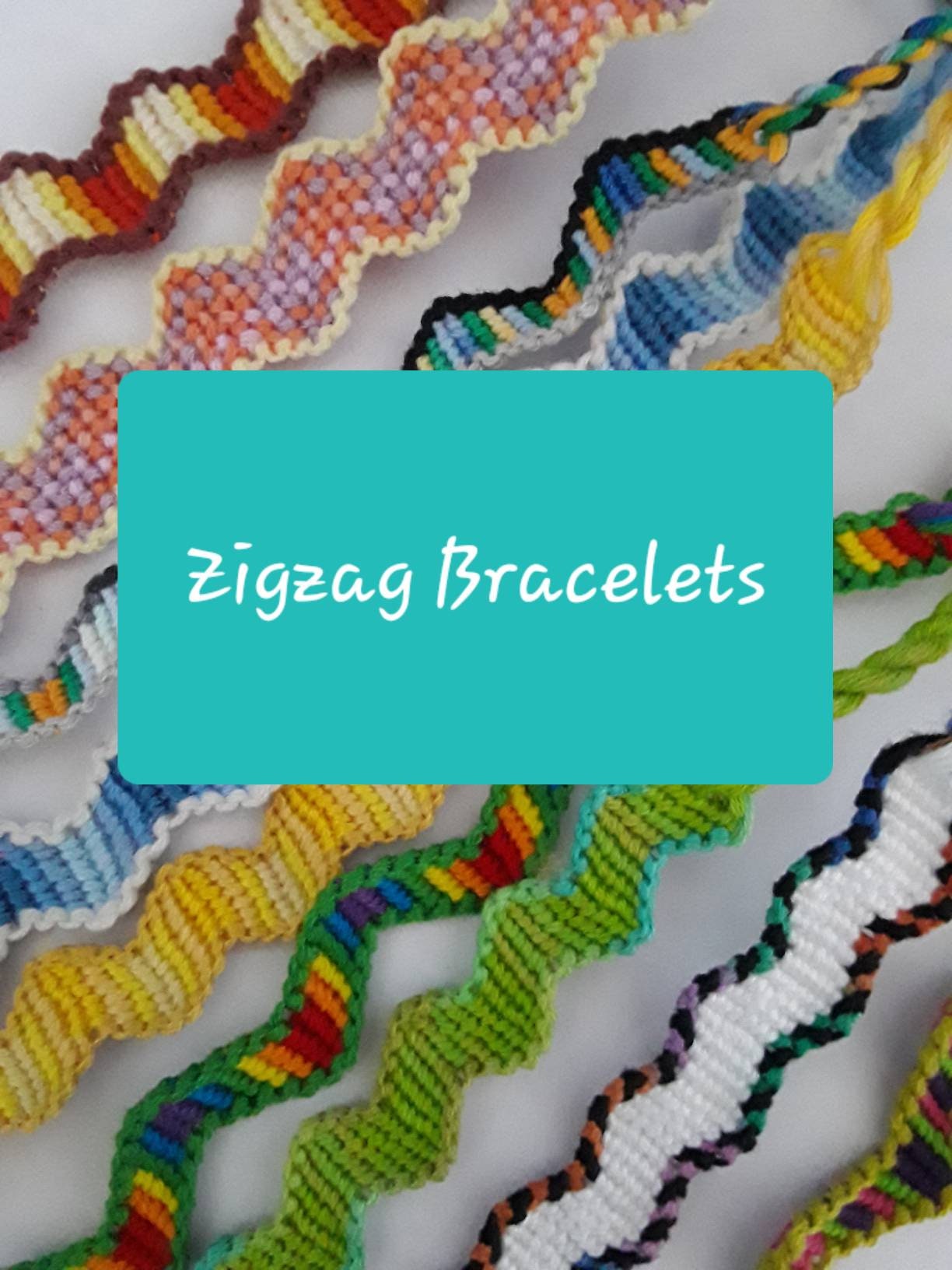 Zig Zag Friendship Bracelet pattern 18510 - Etsy Norway