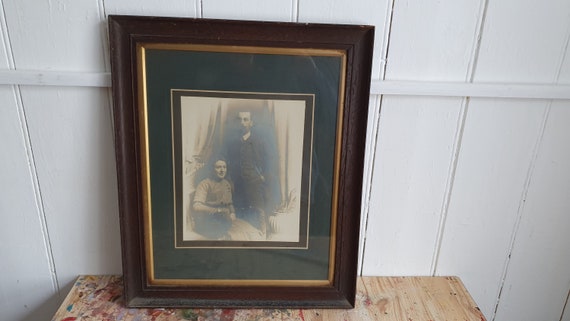Large Creepy Vintage Photograph in Oak Frame, Glazed Man and Woman. DIY  Ghosts - Etsy Denmark