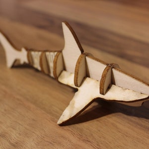 3D Shark Puzzle Plans, Toy Fish Files