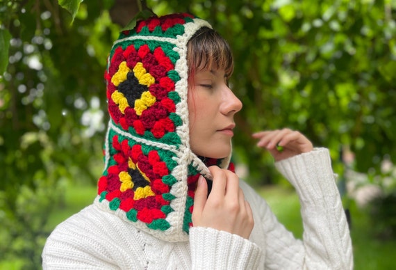 Crochet Balaclava in Vibrant Colors, Granny Square Hood, Cotton Balaclava  Ski Mask - Etsy UK