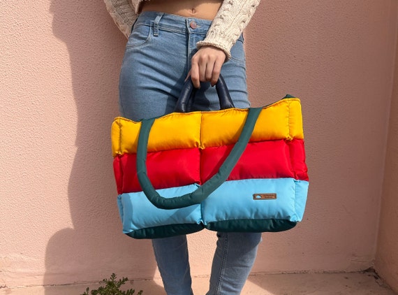 Yellow quilted bag hotsell