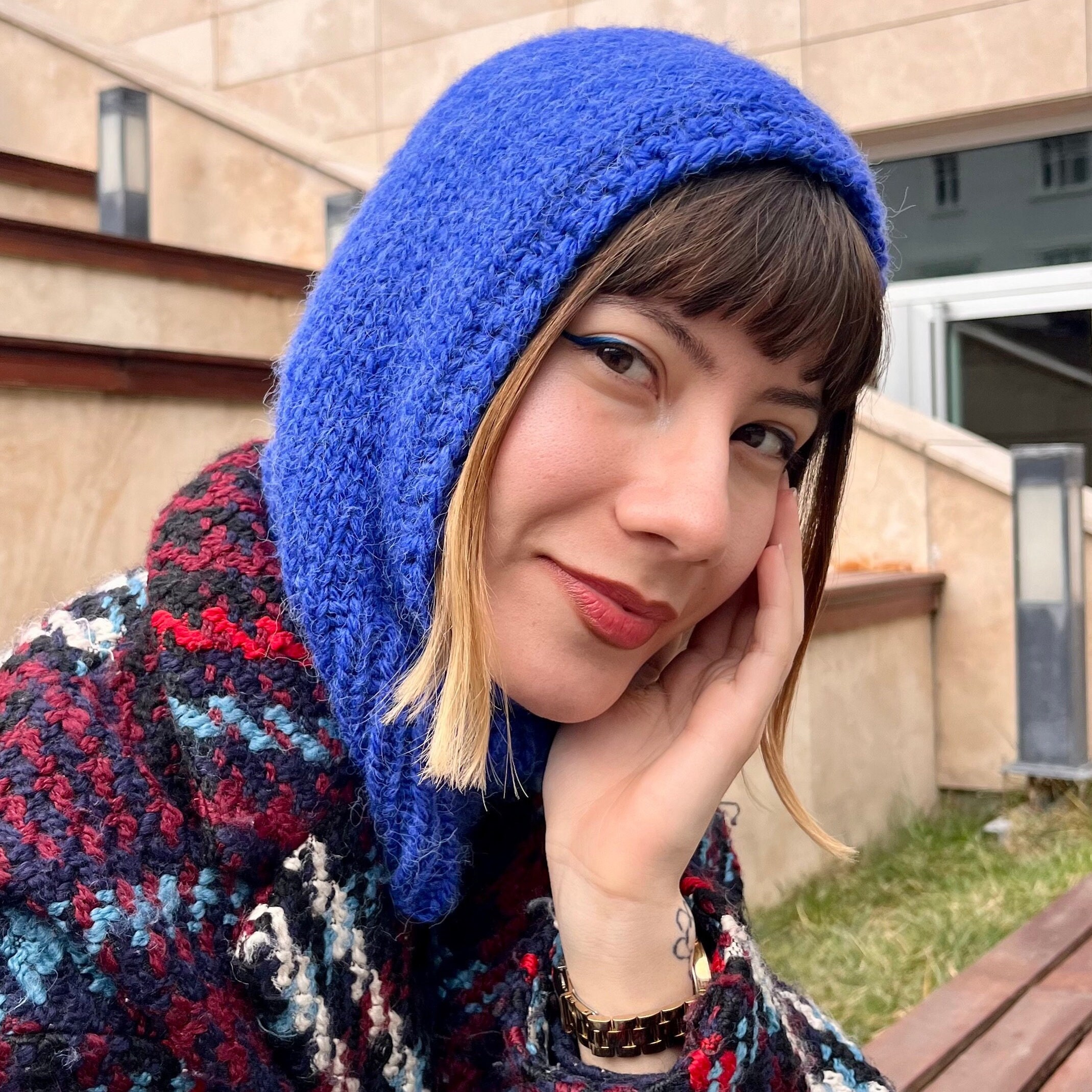 Blue Balaclava Knit Handmade Wool Hood Women Winter Accesory Balaclava Hand Knitted Ski Mask Vibrant Color Comfortable Gift - Etsy Blue Balaclava Knit Handmade Wool Hood Women Winter Accesory Balaclava Hand Knitted Ski Mask Vibrant Color Comfortable Gift - Etsy