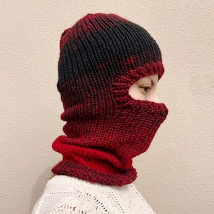 Balaclava, Knit Balaclava, Striped Beanie, Balaclava Face