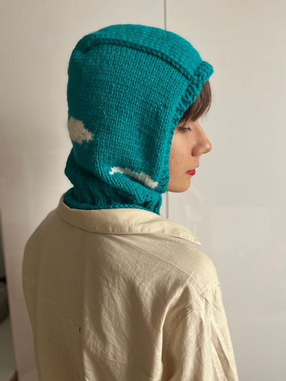 Cagoule femme tricot