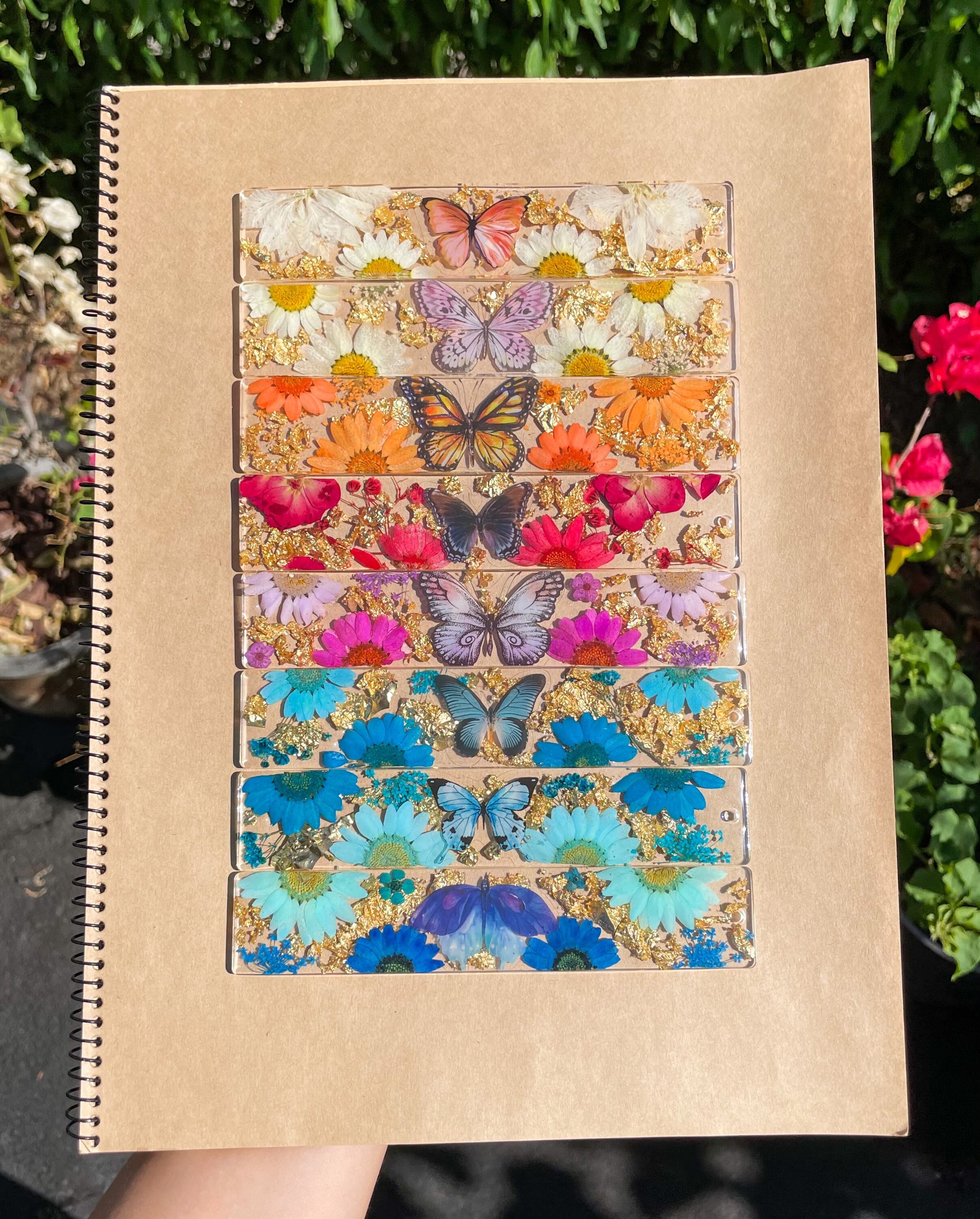 Resin Bookmark w/ Butterfly and Dried Flowers