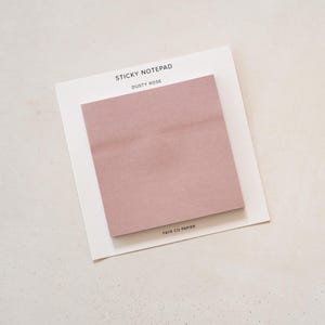 Dusty Rose Sticky Notepad | Stationery Accessories| Sticky notepad | Aesthetic Planner Accessories | Functional notepad