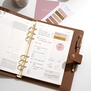 2027 Daily Planner Insert A5 – Minimal Dated Planner Refill Pages for Ring Binder Organisers