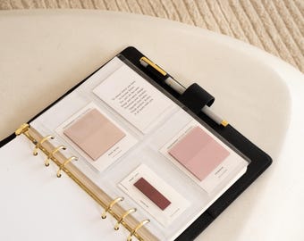 Transparent Planner Pockets A5 | 6 Rings Agenda pocket | Dashboard Pocket | 6 Rings Pocket | 2 Pocket Clear Card Holder| 4 Pockets Holder