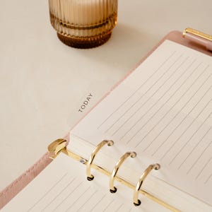 Minimal Transparent Planner Page marker | Today Bookmark A5 A6 | 6 Rings page marker| Planner Accessories | 6 rings bookmark | Planner tab image 3