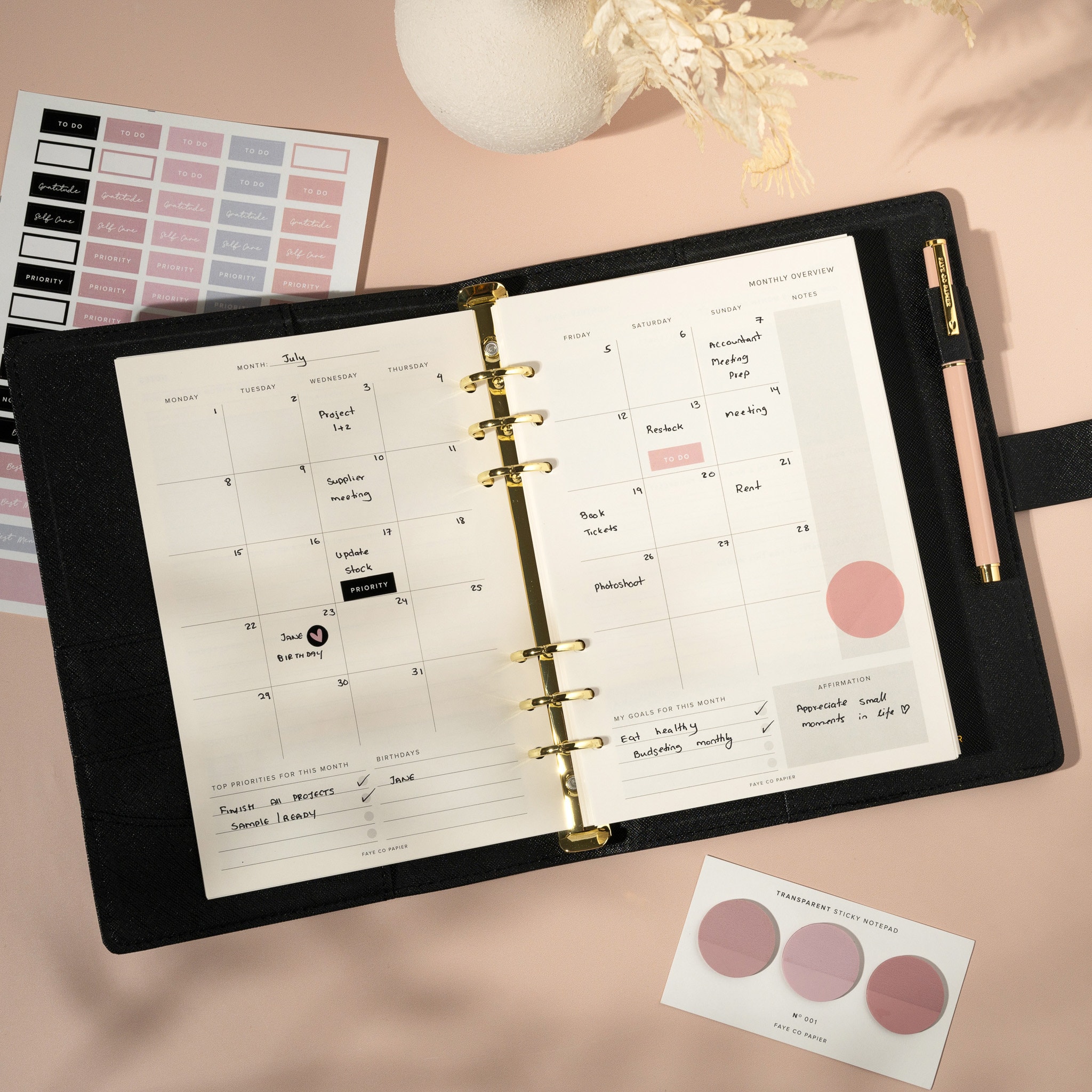 A5 Daily Planner Inserts | Undated Productivity Agenda Refill - Etsy