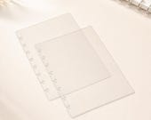 Transparent Clear A5 Discbound Notebook Cover | Minimal Crystal Clear Planner Covers