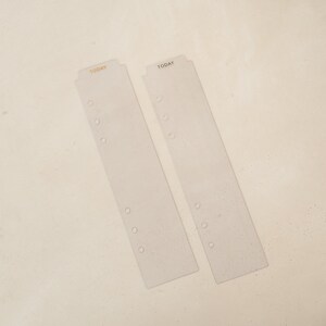 Minimal Transparent Planner Page marker | Today Bookmark A5 | 6 Rings page marker| Planner Accessories | 6 rings bookmark | Planner tab | gold lettering | black lettering