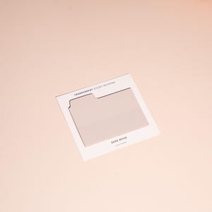 Blocco note adesive con linguette trasparenti / Segnapagina / Segnapagina beige / Blocco note adesive quadrato minimale / Accessori per planner