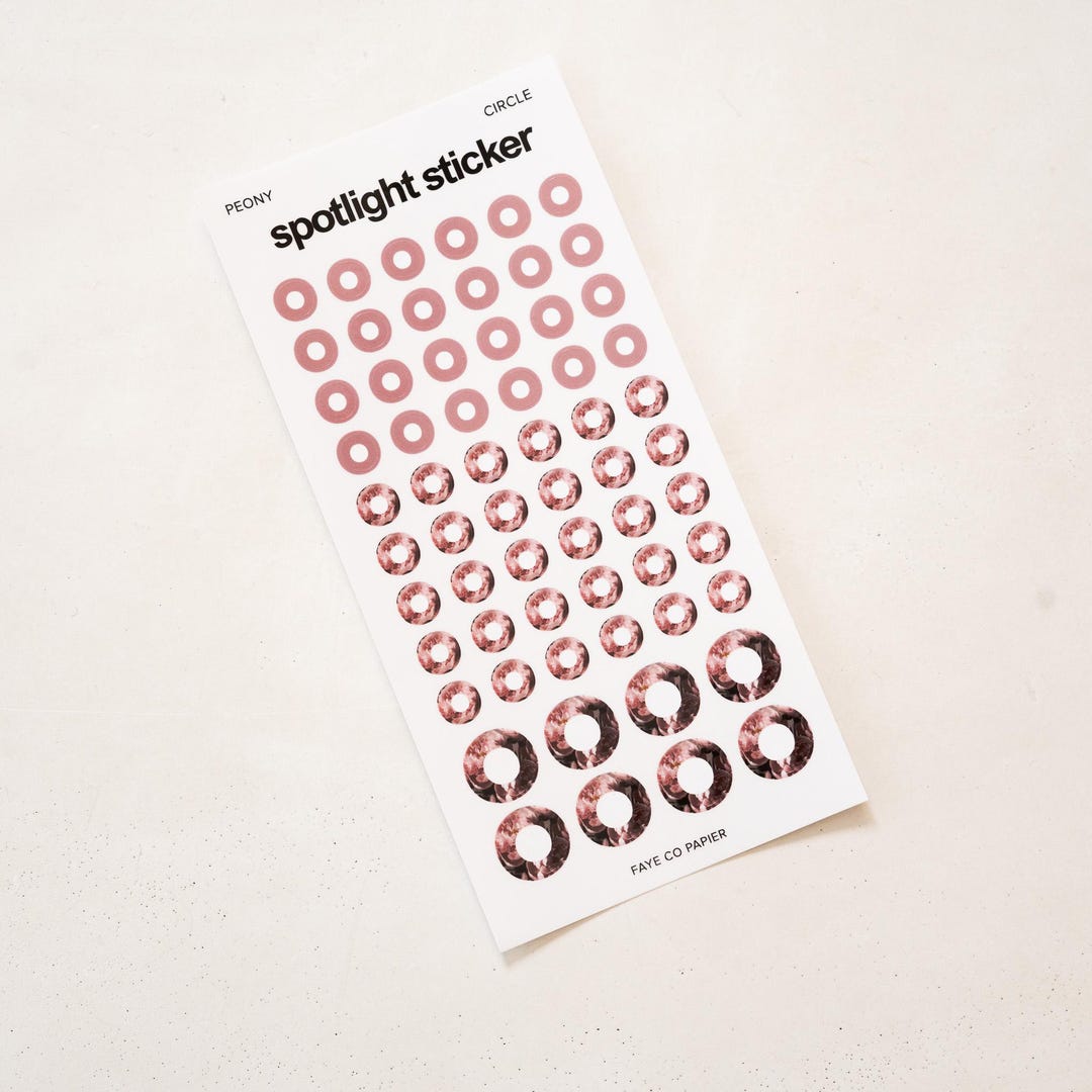 Transparent PET SPOTLIGHT Planner Stickers: Spotlight Dot Journal ...