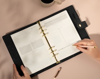 A5 Daily Planner Inserts | Undated Productivity Agenda Refill