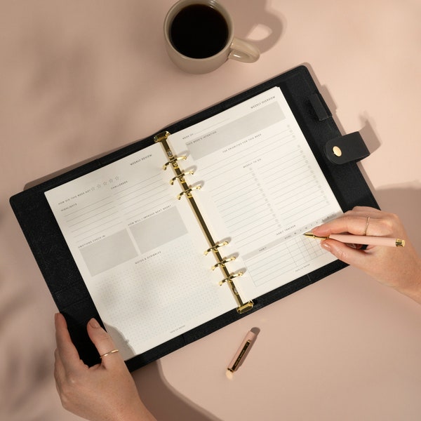 A5 Daily Planner Inserts | Undated Productivity Agenda Refill