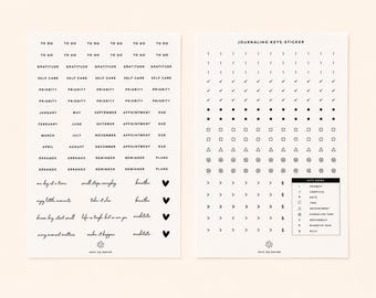 Minimal Planner Stickers |  Bullet Journaling |  Word Scrapbooking  | Phrase Sticker
