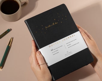 Geschrieben in den Sternen Bullet Journal/Dotted Journal /Bujo/ Grid Journal- A5 160gsm Papier|Celestial Journal| Mond & Sterne Journa|Personalisiert