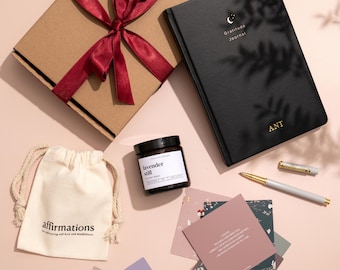 Mindful Stationery Gift box | Gratitude Journal | Affirmation cards | self care & wellness| Personalised Stationery