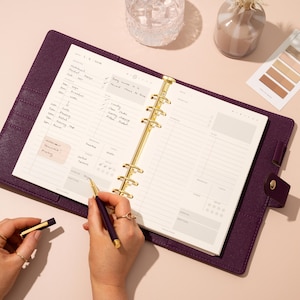 Dagplanner-inzetstuk zonder datum A5 – Minimalistische navulpagina's voor ringbanden en agenda's | Dagplanner-inzetstuk