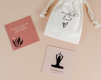 Mindfulness Daily Affirmation Cards Set | Mindfulness gift set | yoga affirmations cards | Inspirational cards | Gratitude affirmation card