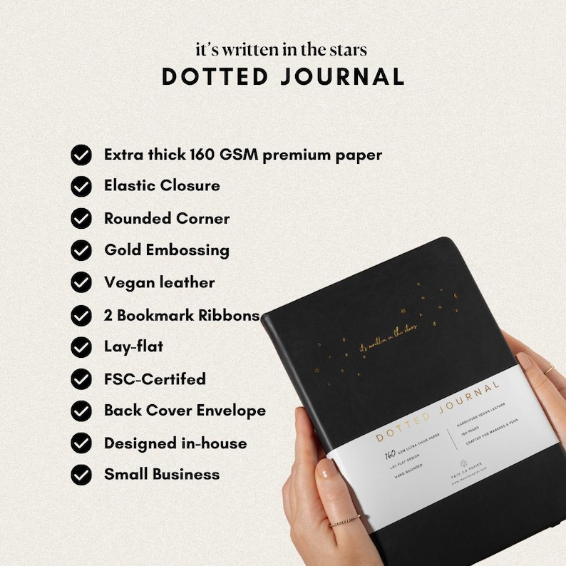 Stars Bullet Journal/Dotted Journal /Bujo/ Grid Journal- A5 160gsm Paper|Celestial Journal| Moon & Stars Journa |Personalised