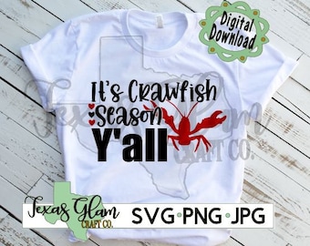 Crawfish Season Svg, Crawfish Y'all svg, Crawfish Time Svg, Cajun Party Svg, Spicy Food Svg, ich liebe Langusten Svg, Crawfish Boil Svg, Crawfish Liebe