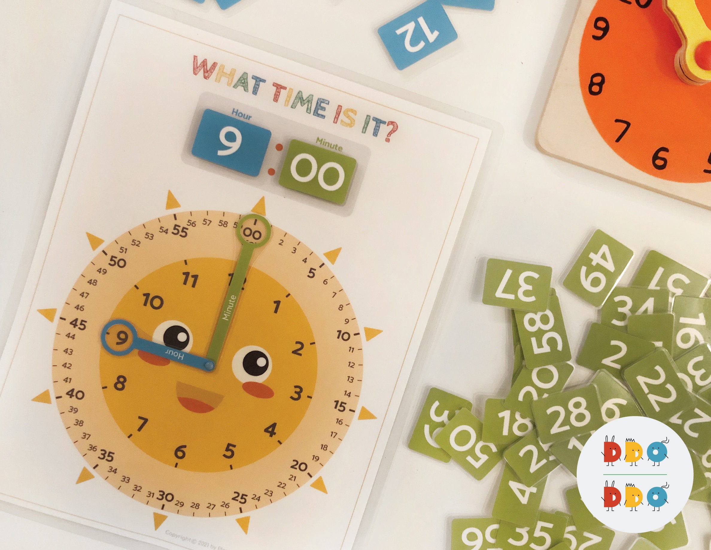 Learn to Tell Time Printable Clock Telling the Time Math - Etsy