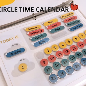 Circle Time Printable, Worksheets for Pre-K and K, Busy Book Printable, Learning Binder, Homeschool Learning, Instant Download