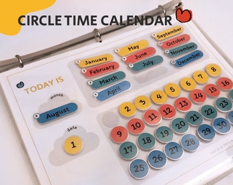 Circle Time Printable, Worksheets for Pre-K and K, Busy Book Printable, Learning Binder, Homeschool Learning, Instant Download