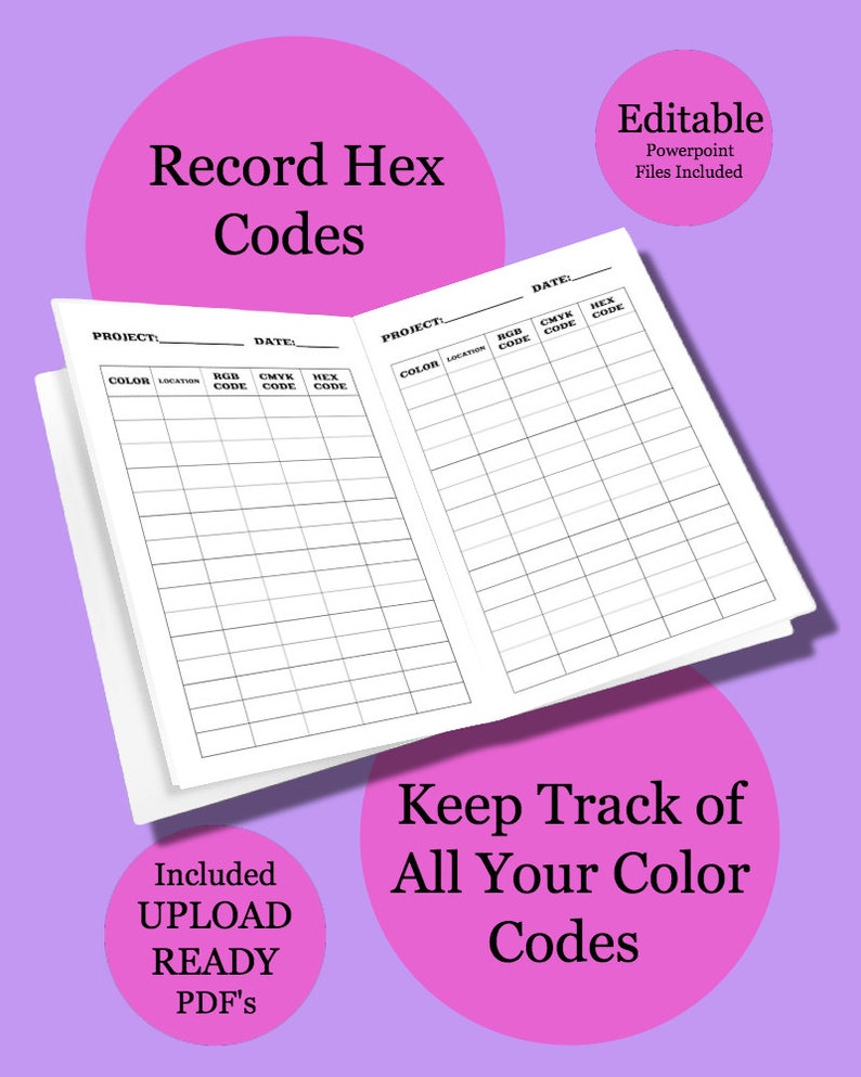 KDP Interior Color Code Logbook - Etsy