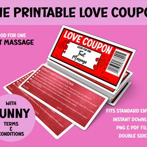 Druckbarer Liebesgutschein Fußmassage Geschenk Gutschein Download