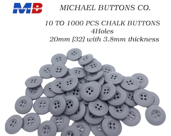 botones michael 18mm 4holes tiza botón gris color 30L