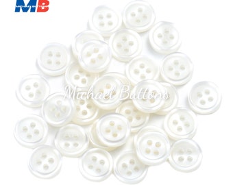 botones michael 10mm 4holes imitación botón perla color blanco 16L