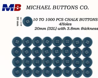 botones michael 18mm 4holes tiza botón color azul 30L
