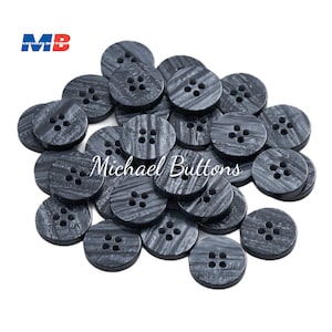10 to 1000 pcs 17.5mm Pearl buttons 4holes Black color