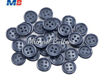 botones michael 10mm 4holes imitación botón perla color marino 16L