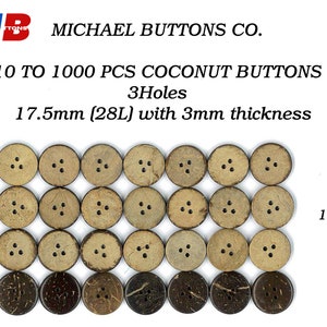 michael buttons 17.5mm 3holes coconut button 28L