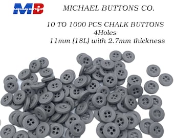 botones michael 11mm 4holes tiza botones Color gris 18L