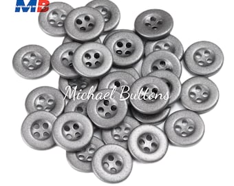 10 a 1000 piezas 17.5mm Botones de efecto metálico 4 hoyos