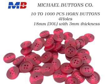 botones michael 18mm 4holes botones de bocina color rojo 30L