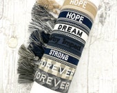 Embroidered bracelet friendship bracelet web bracelet with font girlfriend canvas bracelet fabric bracelet woven tassels sister mom
