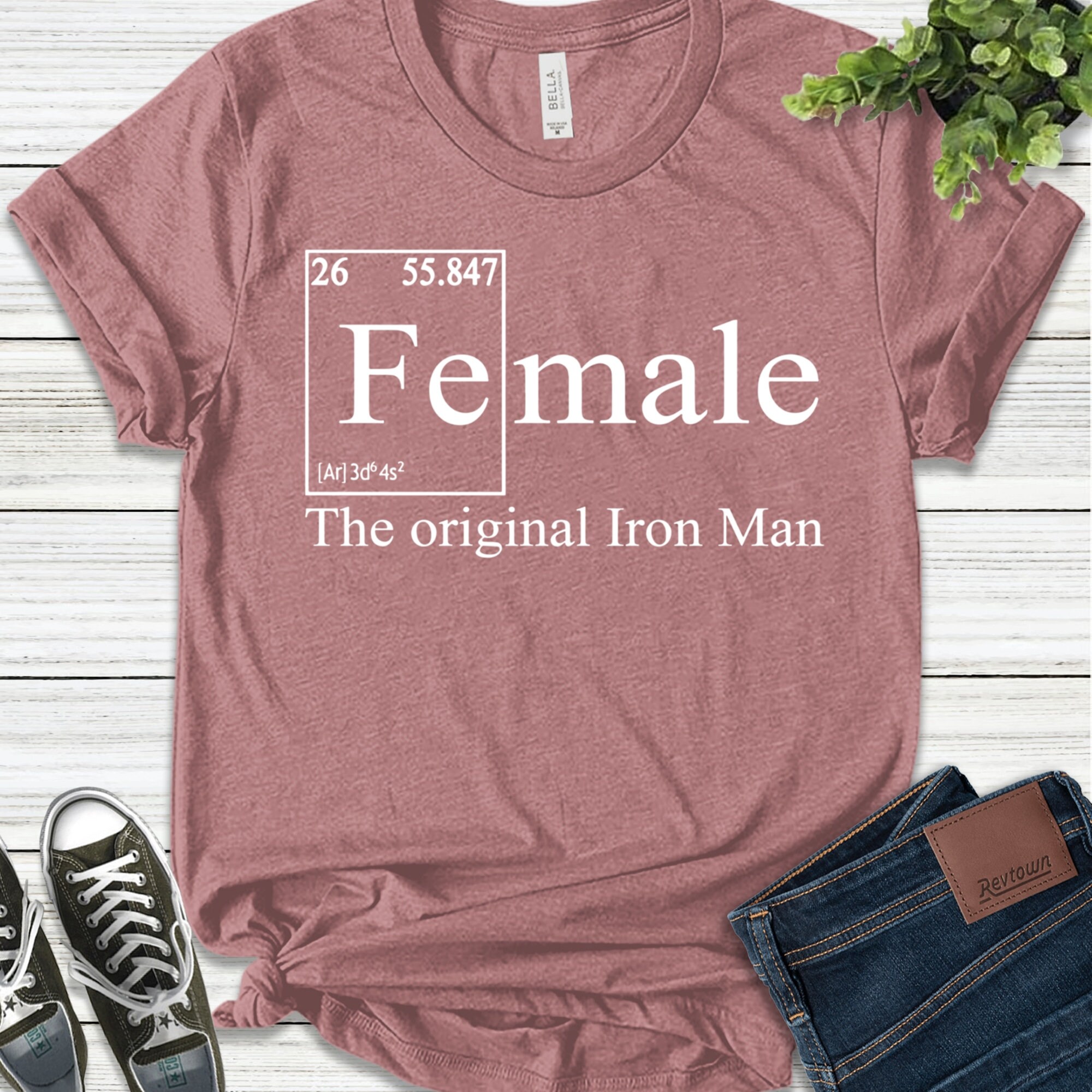 Fe Female The Original Iron Man TShirt Funny Chemistry Etsy