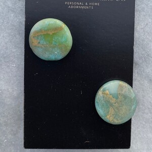 Blue Earrings/ Blue Studs/ Gold Studs/ Summer Earrings/ Minimalist Earrings/ Modern Earrings