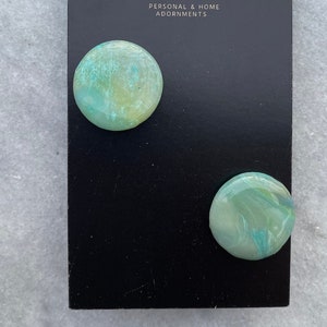 Blue Earrings/ Blue Studs/ Summer Earrings/ Minimalist Earrings/ Modern Earrings