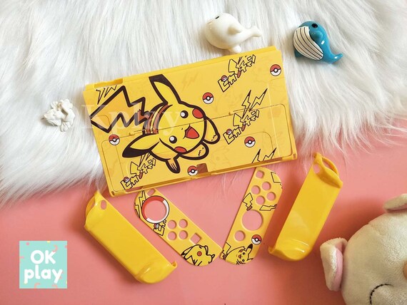 Cute Yellow Pokemon Pikachu Nintendo Switch Shell Protection Cover