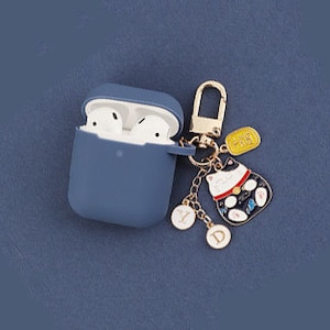 Personalized AirPod Case,Initials  AirPod Case, Custom Silicone Airpod Keychain cute cat, AirPods Cover, Name Airpods Pouch, Airpods Holder