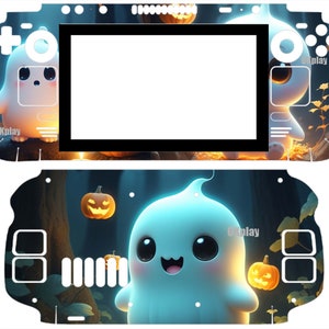 Cute Ghost Steam Deck Skin-Steam Deck Oled Sticker-Steam Deck Console Decal-Steam Deck Accessories-Vinyl Steam Deck Full Set Protective